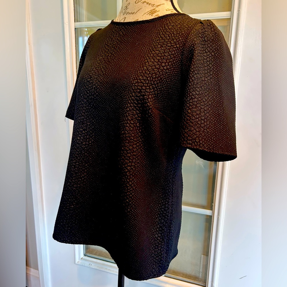 Banana Republic size 12 Black Textured Blouse